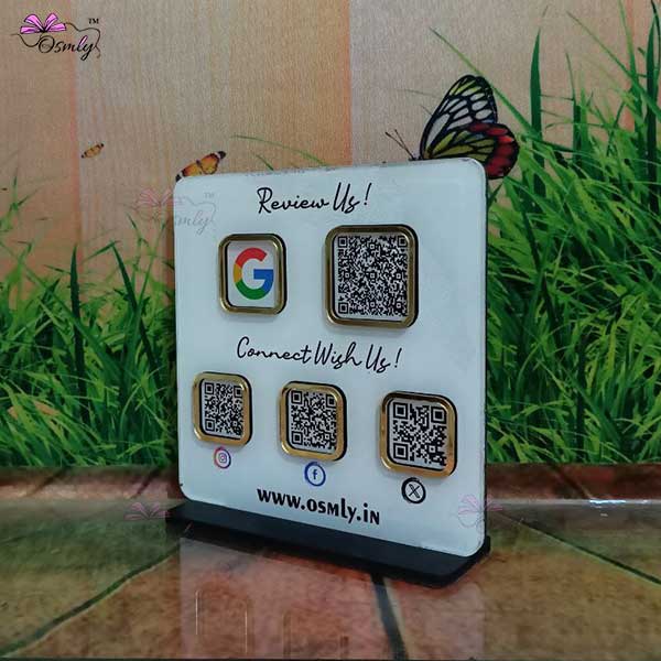 OSMLY Double Sided QR Printed Plaque from OSMLY UV Frame