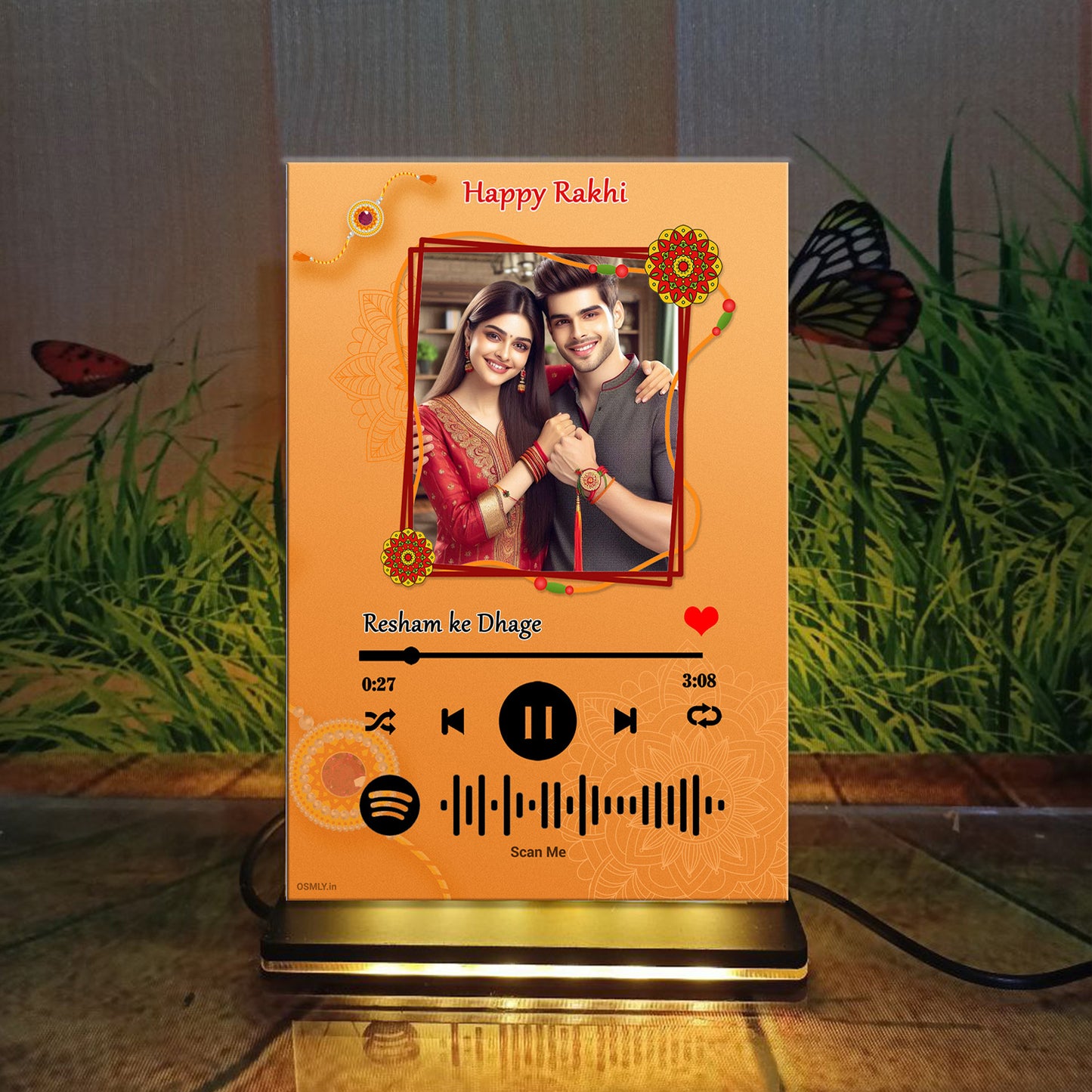Acrylic Raksha Bandhan Spotify Frame