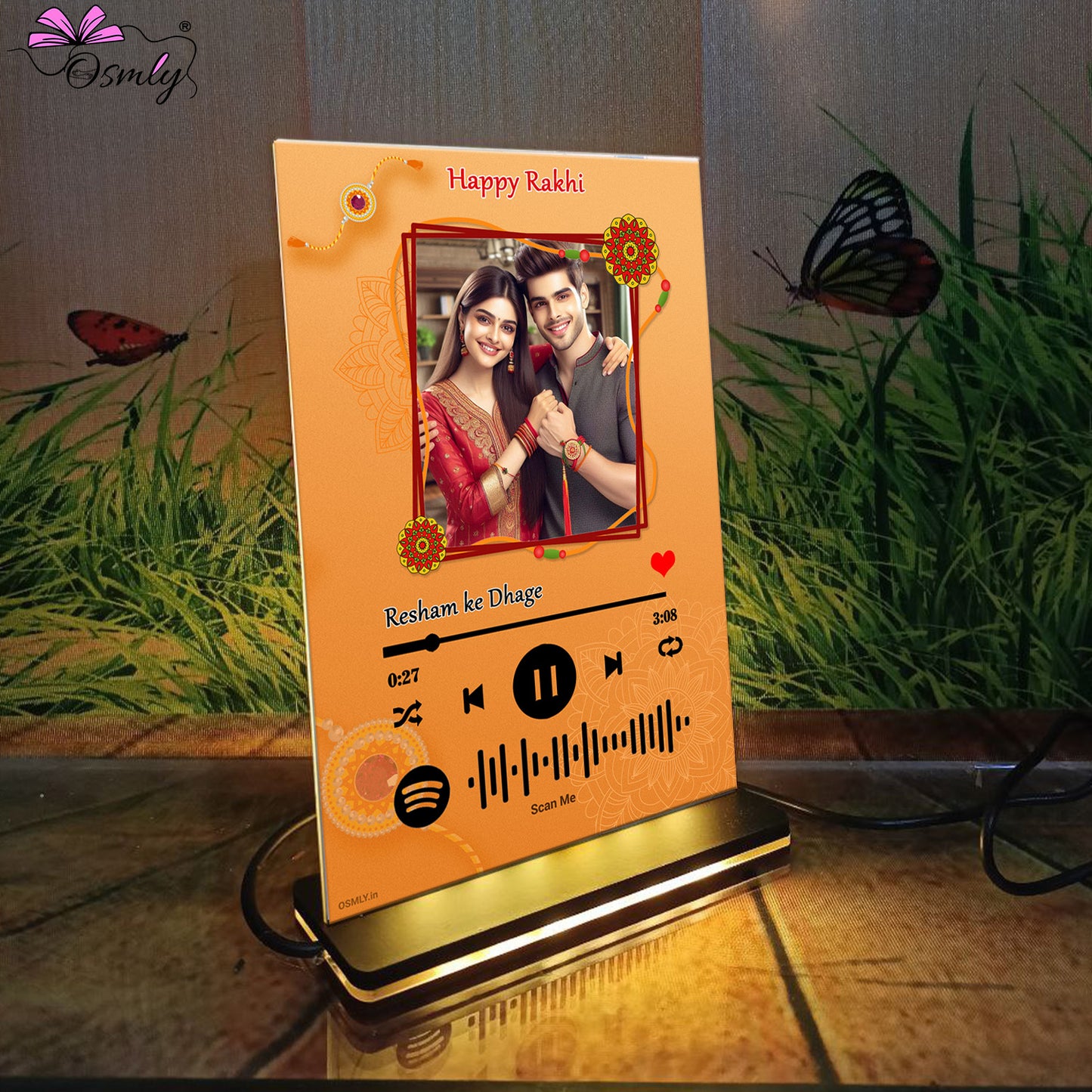Acrylic Raksha Bandhan Spotify Frame