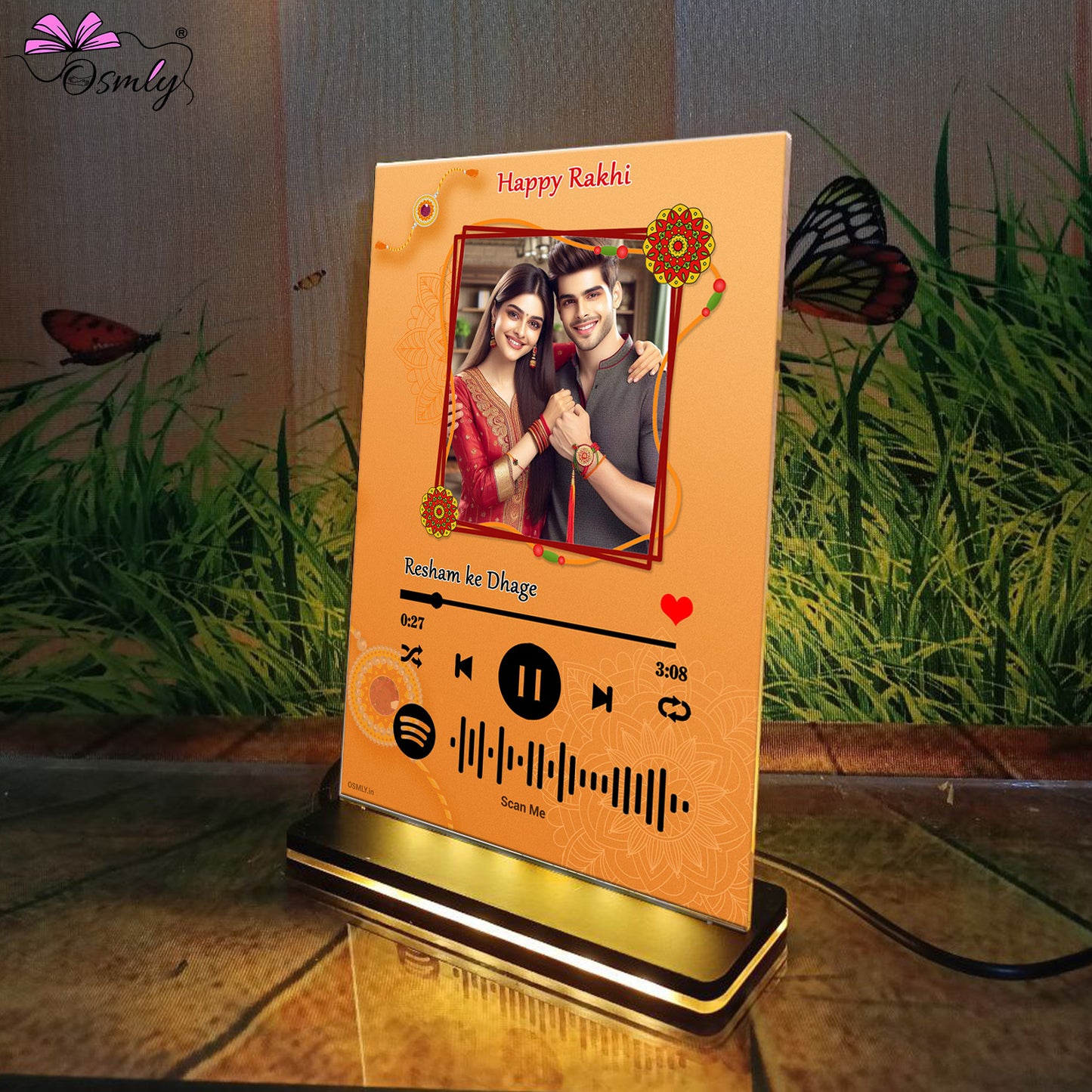 Acrylic Raksha Bandhan Spotify Frame