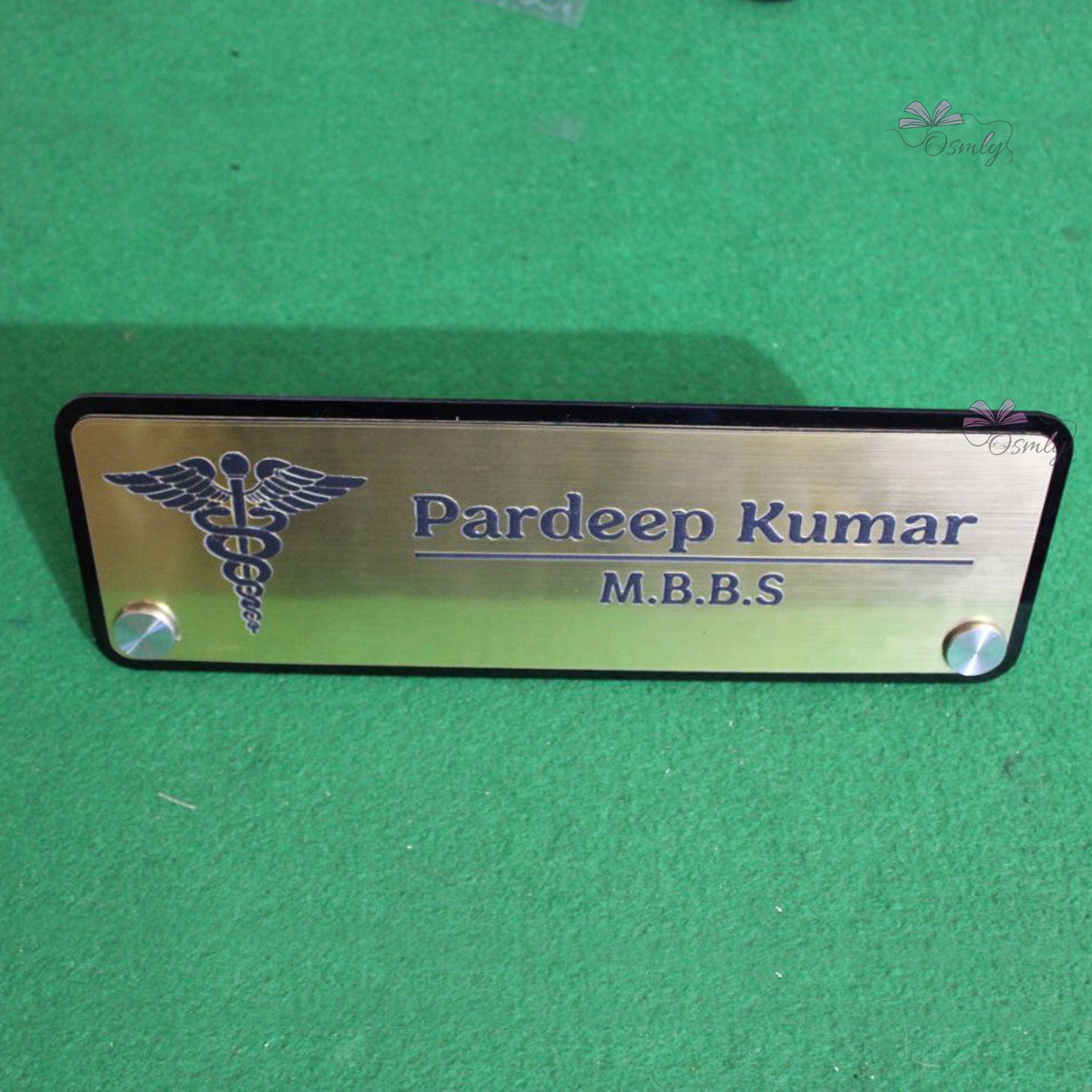 OSMLY Acrylic Table Name Plate from OSMLY Name Plate