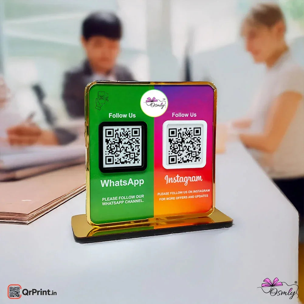 Acrylic WhatsApp Instagram Qr Stand - OSMLY