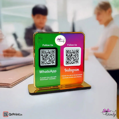 Acrylic WhatsApp Instagram Qr Stand - OSMLY