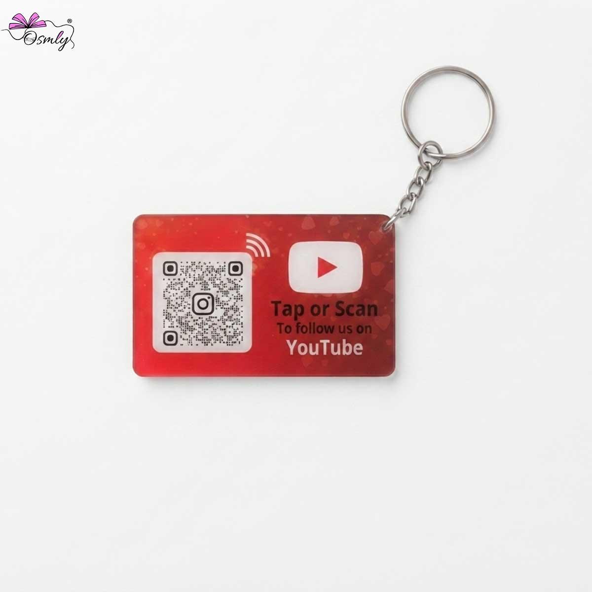 Acrylic YouTube NFC Keychain