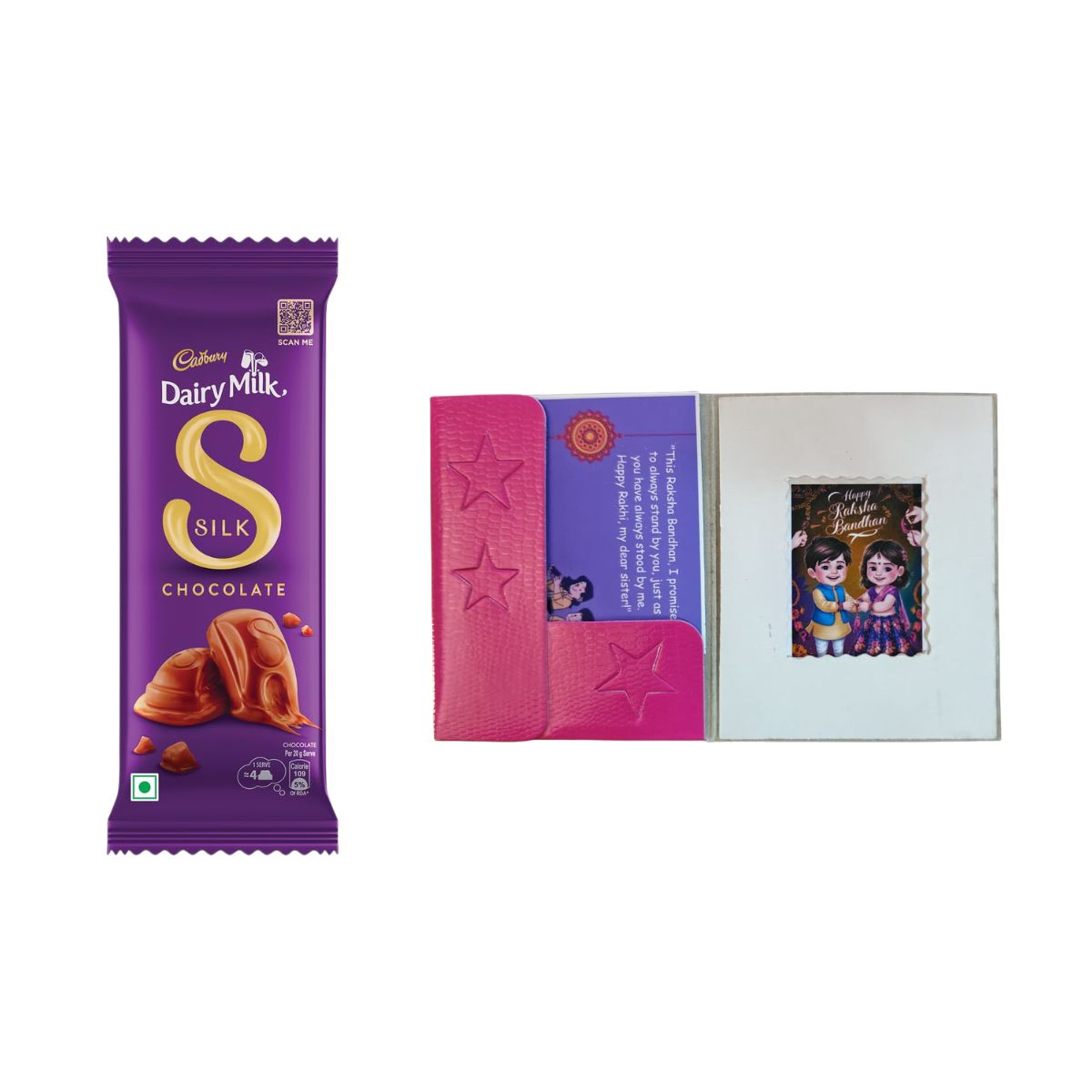 Gold Acrylic Cash Rakhi Envelope