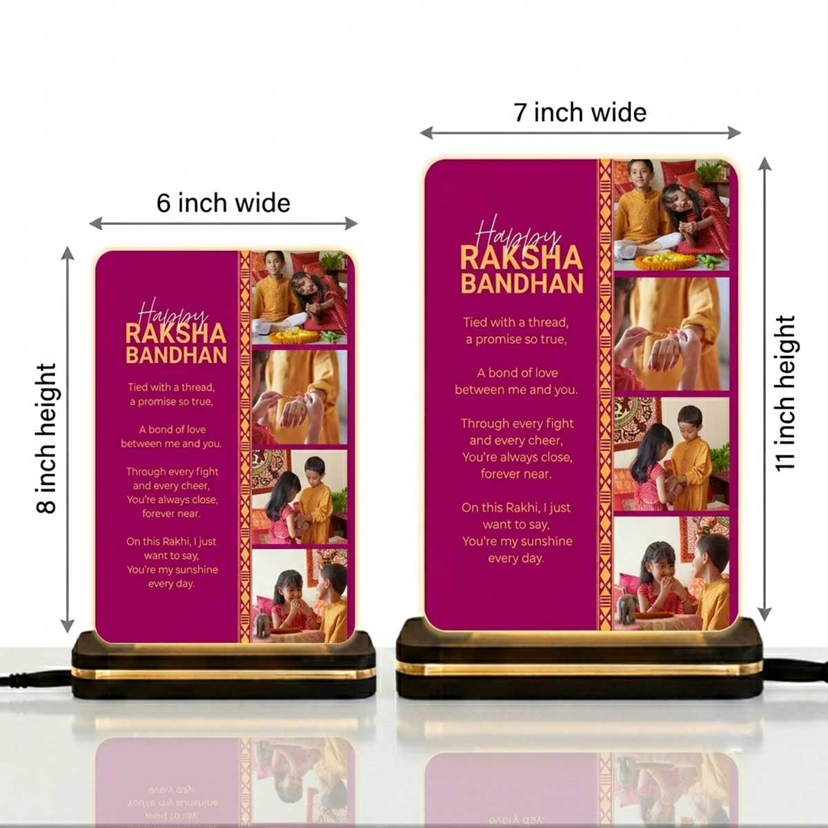 Acrylic LED Rakhi Frame