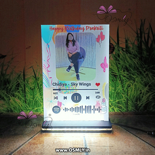 OSMLY Birthday Theme Spotify QR LED Plaque from OSMLY Spotify QR Plauqe