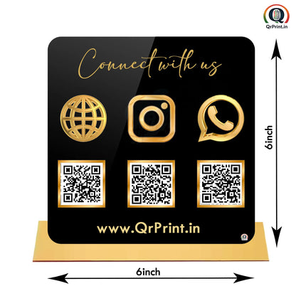 OSMLY Black Acrylic QR Stand from OSMLY QR Code Stand