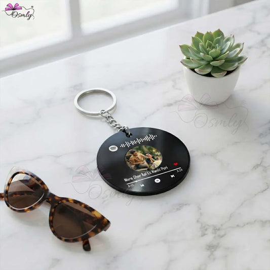 BlackRoundSpotifyKeychain - OSMLY