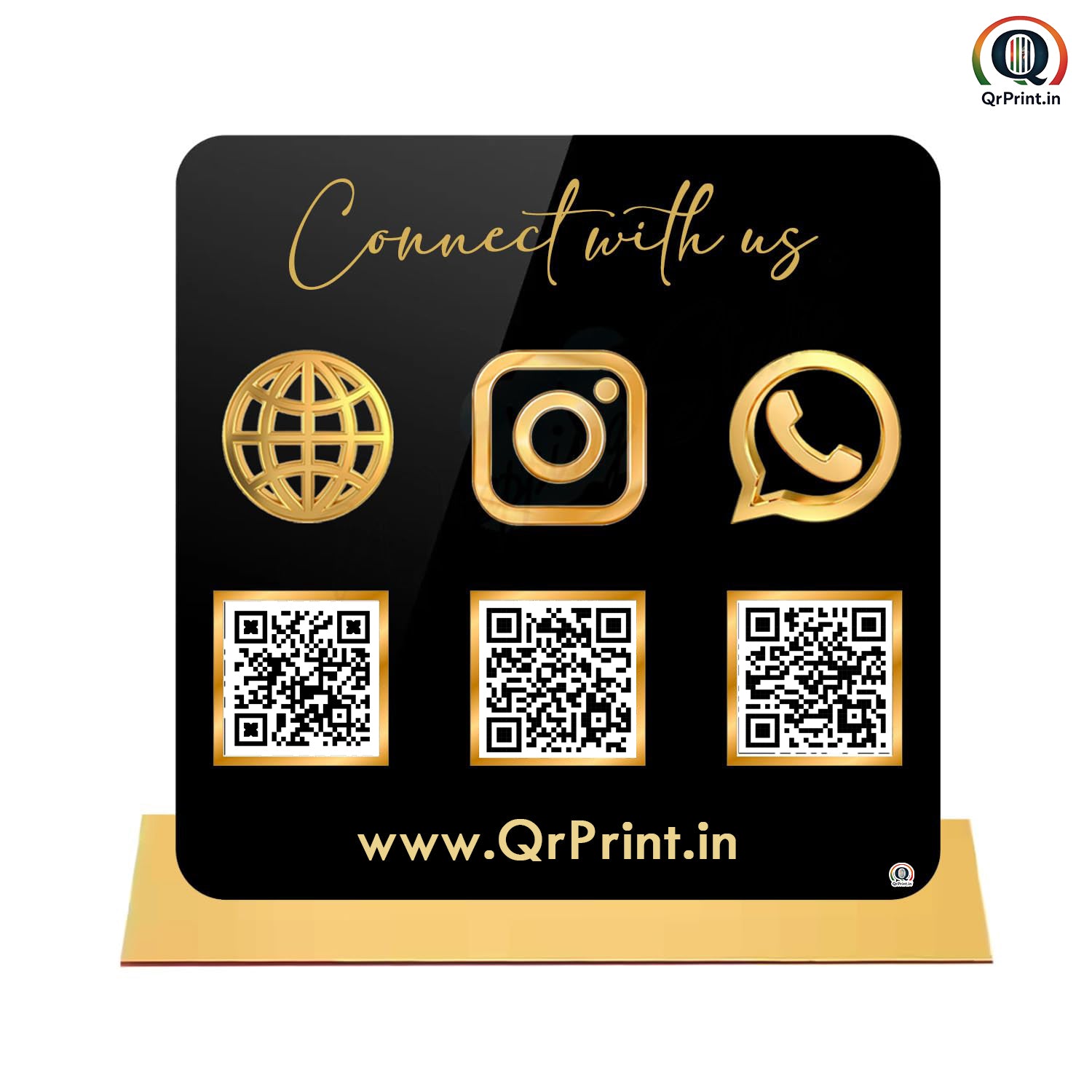 OSMLY Black Acrylic QR Stand from OSMLY QR Code Stand