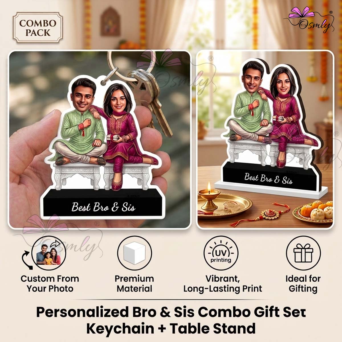 Bro Sister Rakhi Caricature