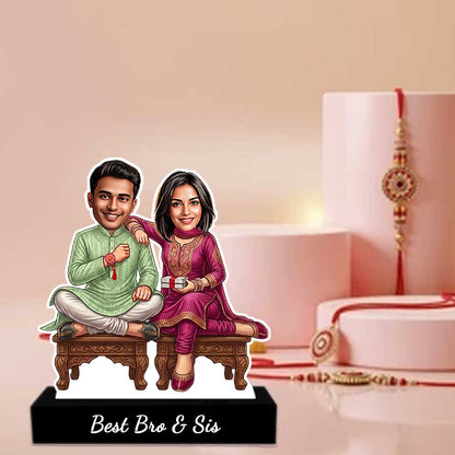 Bro Sister Rakhi Caricature