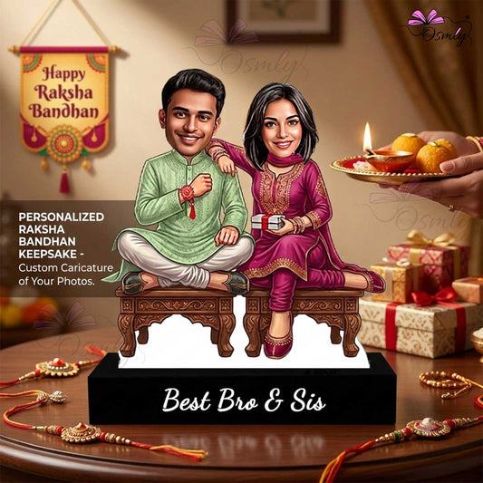 Bro Sister Rakhi Caricature
