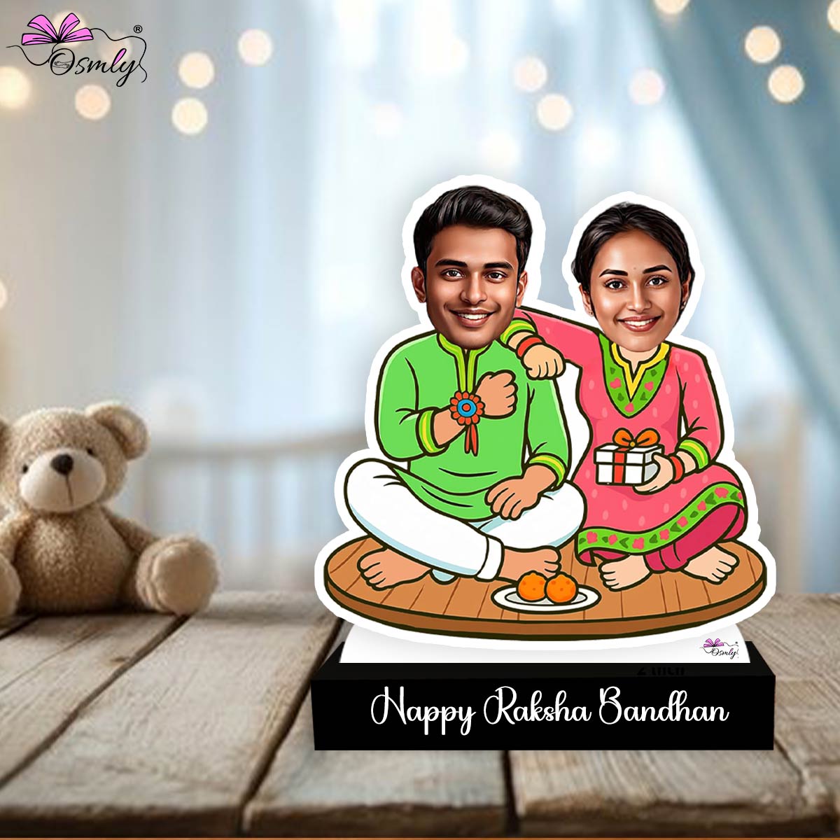 Brother Sister Rakhi Caricature