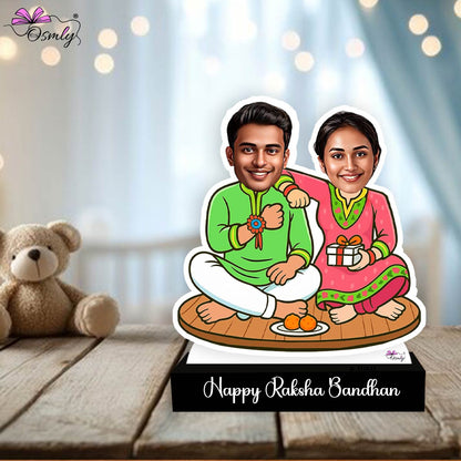 Brother Sister Rakhi Caricature