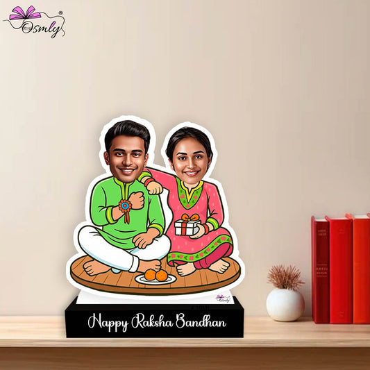 Brother Sister Rakhi Caricature