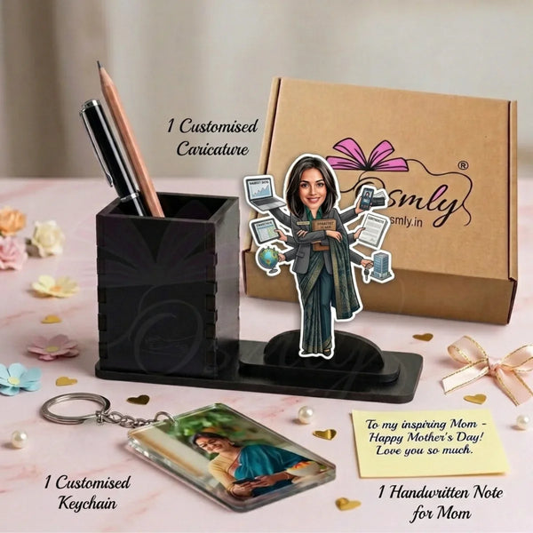 Business Woman Pen Stand