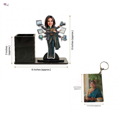 Business Woman Pen Stand