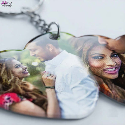 Couple Heart Acrylic Keychain