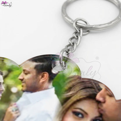 Couple Heart Acrylic Keychain