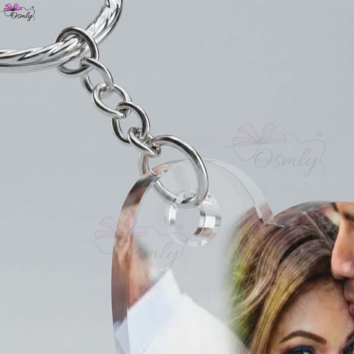 Couple Heart Acrylic Keychain