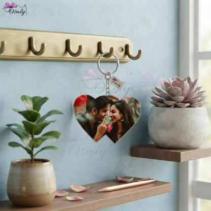 Couple Heart Acrylic Keychain