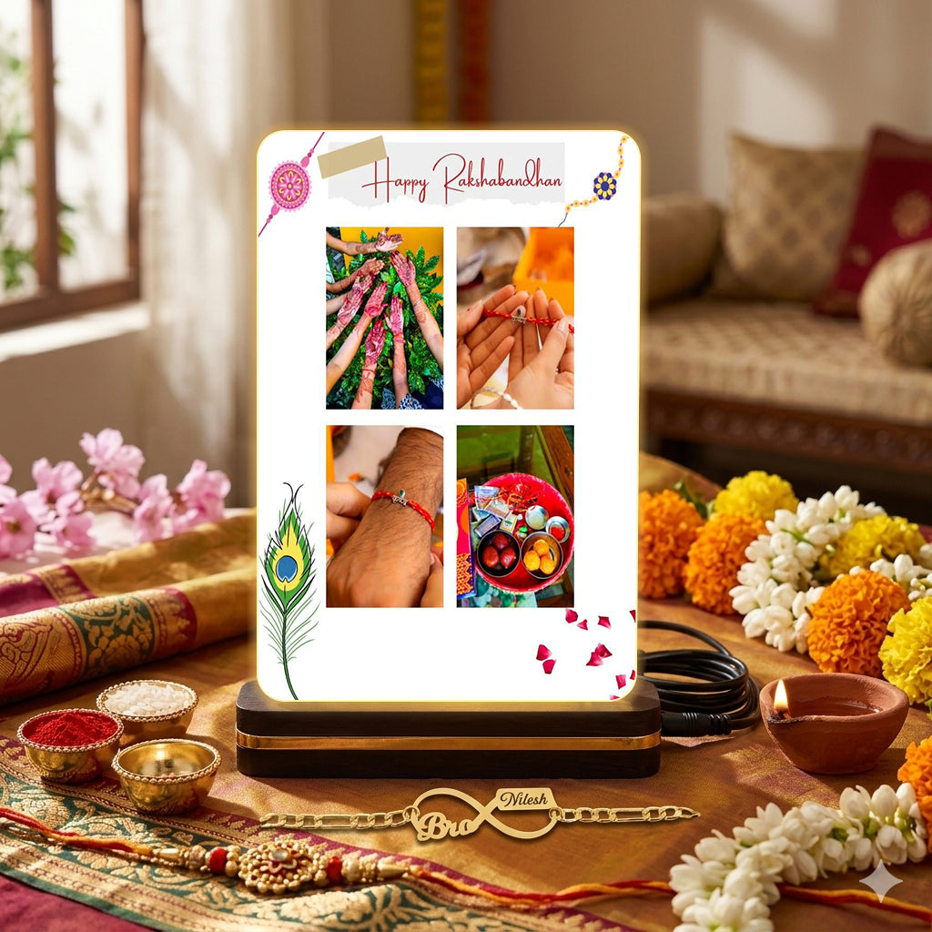 Customized Rudraksh Rakhi Combo