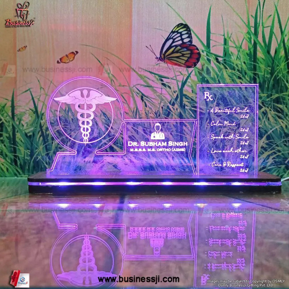 Buy WEHATKE Acrylic Customized 3D Illusion Doctor Lamp With Name & Logo |  Best Thankyou Led Gift To Doctor With Sybmol | A Unique Tribute To Medical  Excellence (Single Color), Grey Online