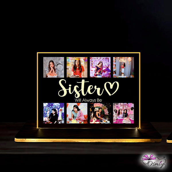 OSMLY Customized Acrylic LED Plaque for Sister from OSMLY UV Printed Lamp