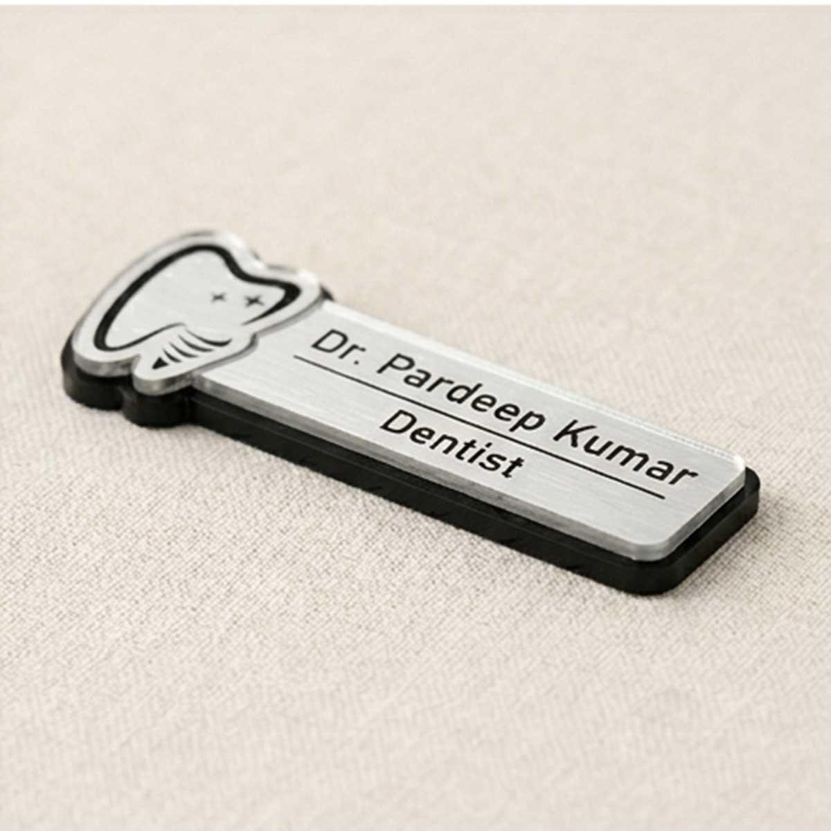 CustomizedAcrylicNameBadgeSilver - OSMLY
