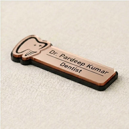 CustomizedAcrylicNameBadgerosegoldside - OSMLY