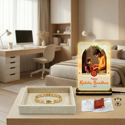 Customized Bracelet Rakhi Combo