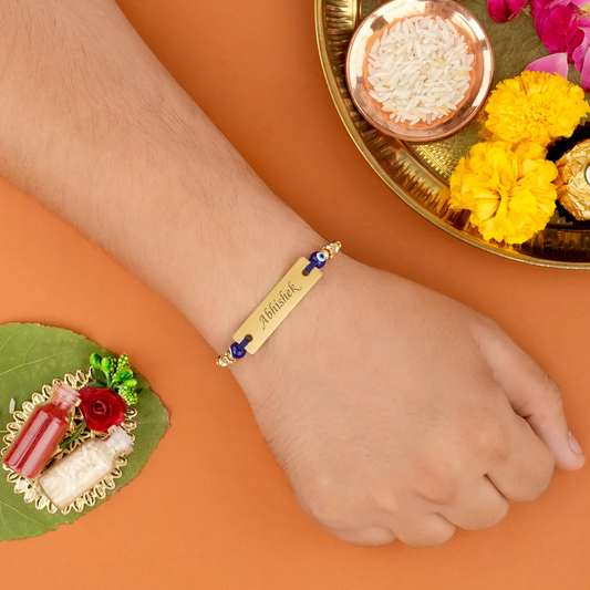 OSMLY Customized Metal Rakhi Evil_Eye Stons from OSMLY Rakhi