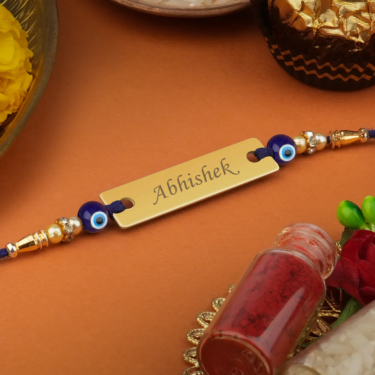 OSMLY Customized Metal Rakhi Evil_Eye Stons from OSMLY Rakhi