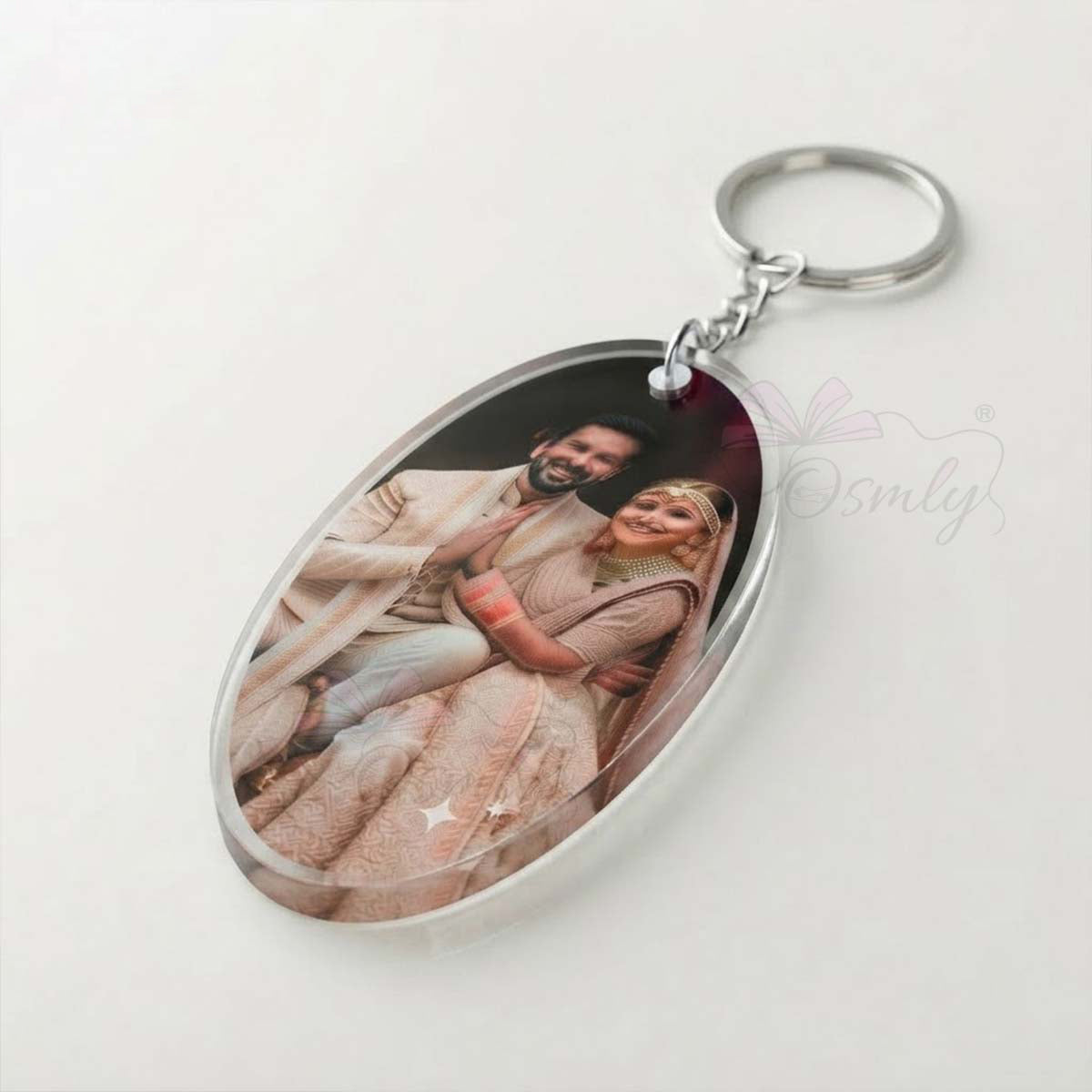 Customized Oval Acrylic Keychain