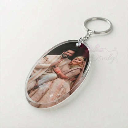 Customized Oval Acrylic Keychain
