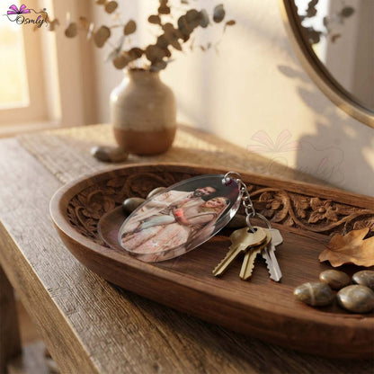 Customized Oval Acrylic Keychain