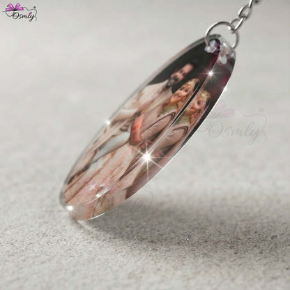 Customized Oval Acrylic Keychain