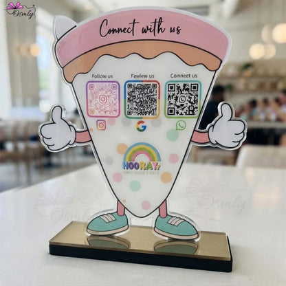 Customized Pizza QR Stand