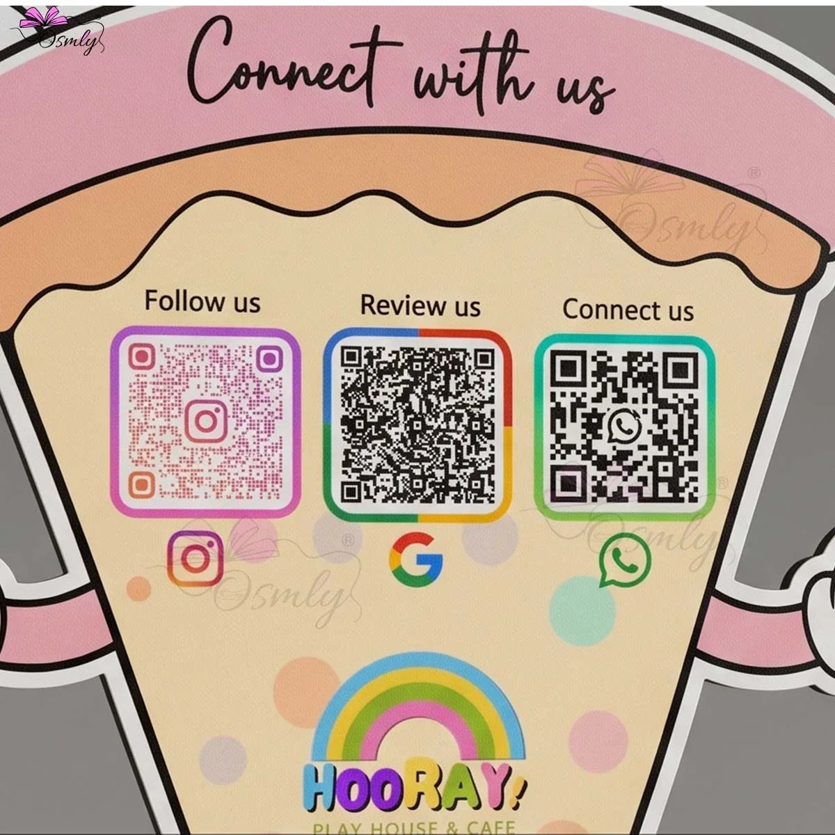 Customized Pizza QR Stand