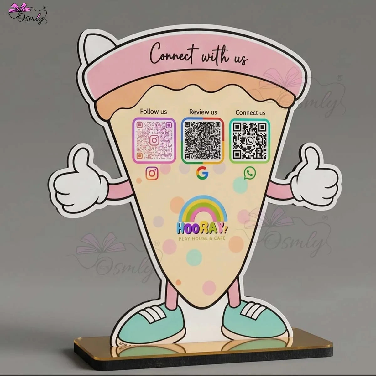 Customized Pizza QR Stand
