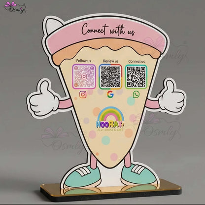 Customized Pizza QR Stand