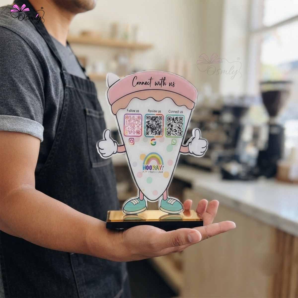 Customized Pizza QR Stand