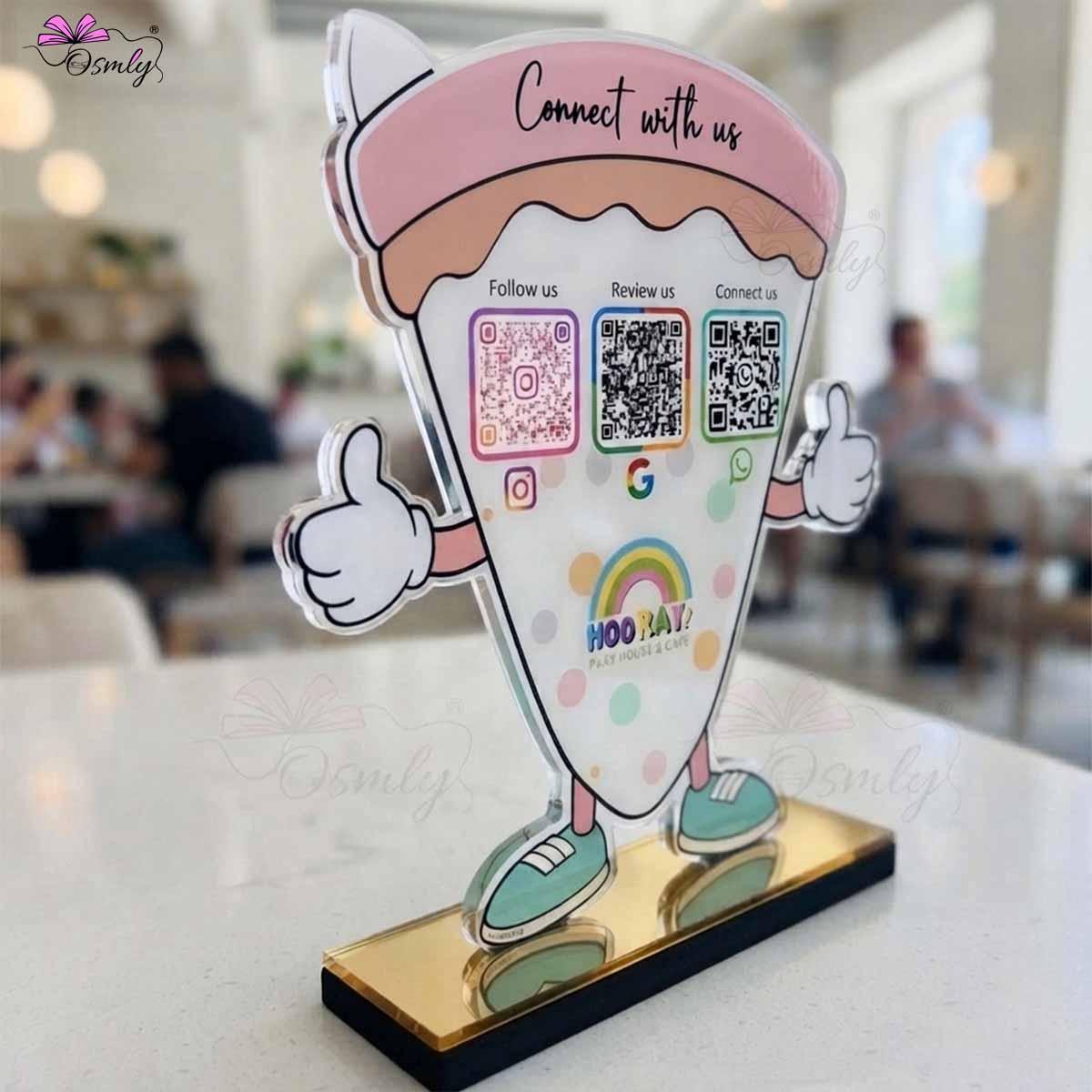 Customized Pizza QR Stand