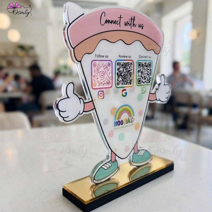 Customized Pizza QR Stand