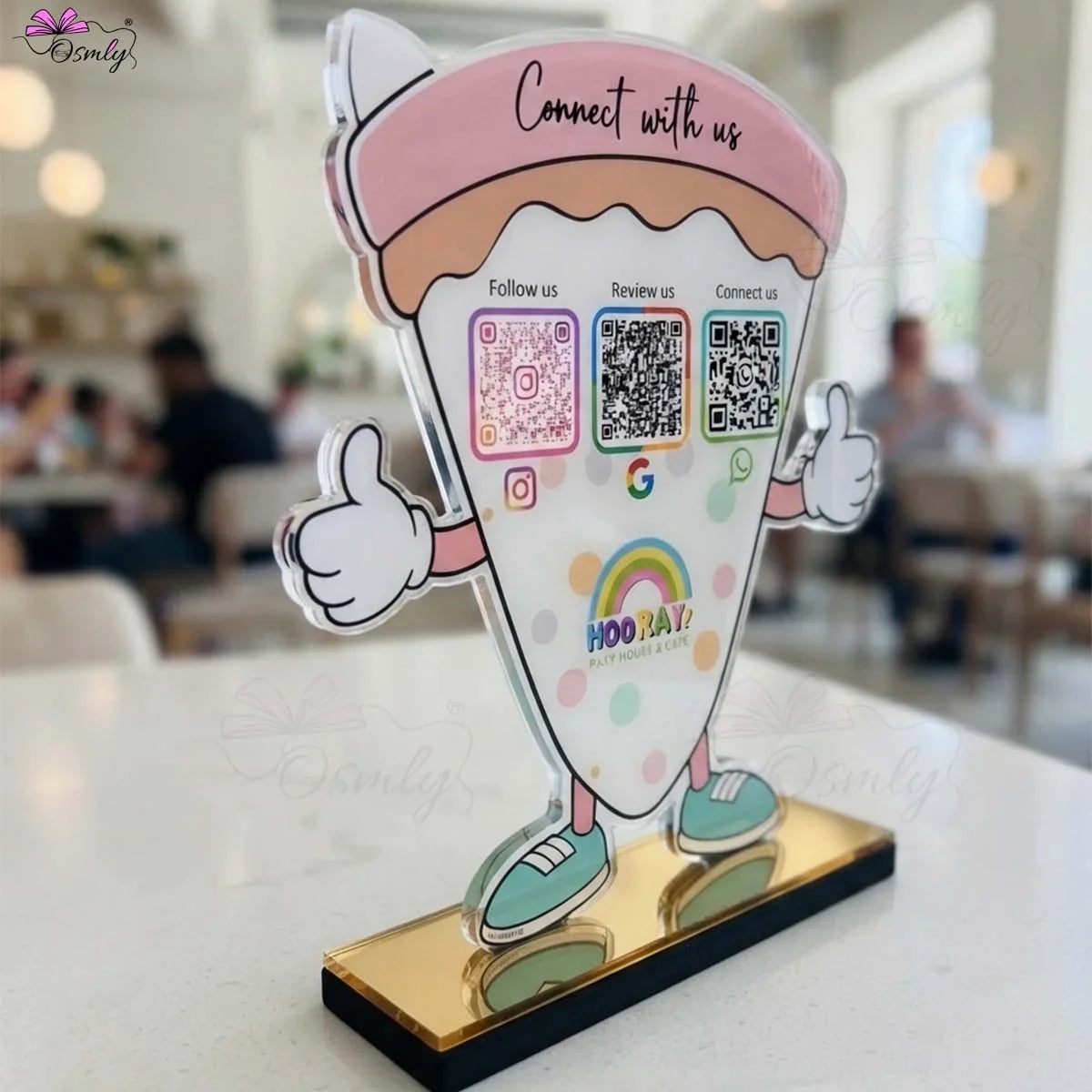 Customized Pizza QR Stand
