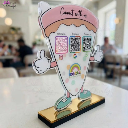 Customized Pizza QR Stand