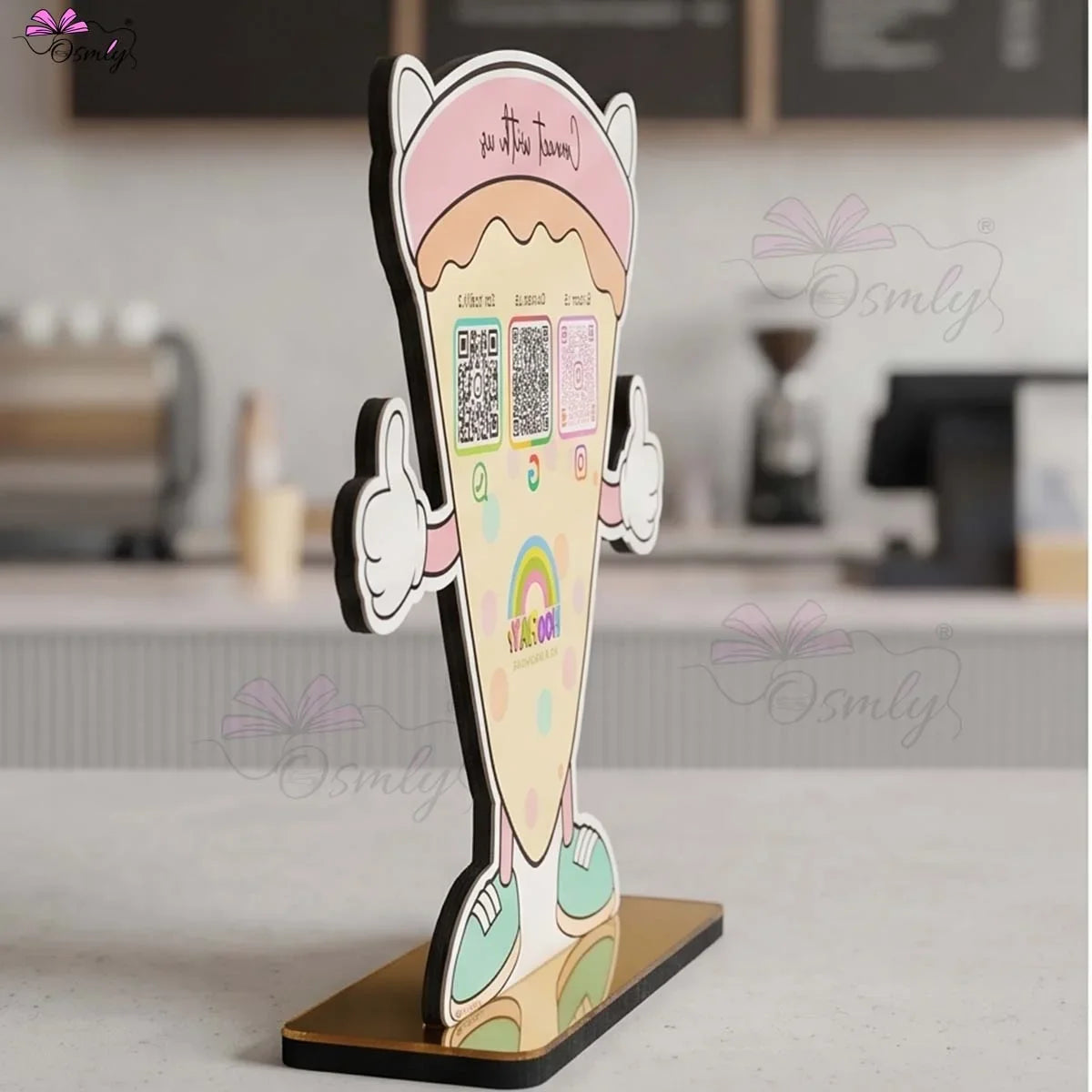 Customized Pizza QR Stand