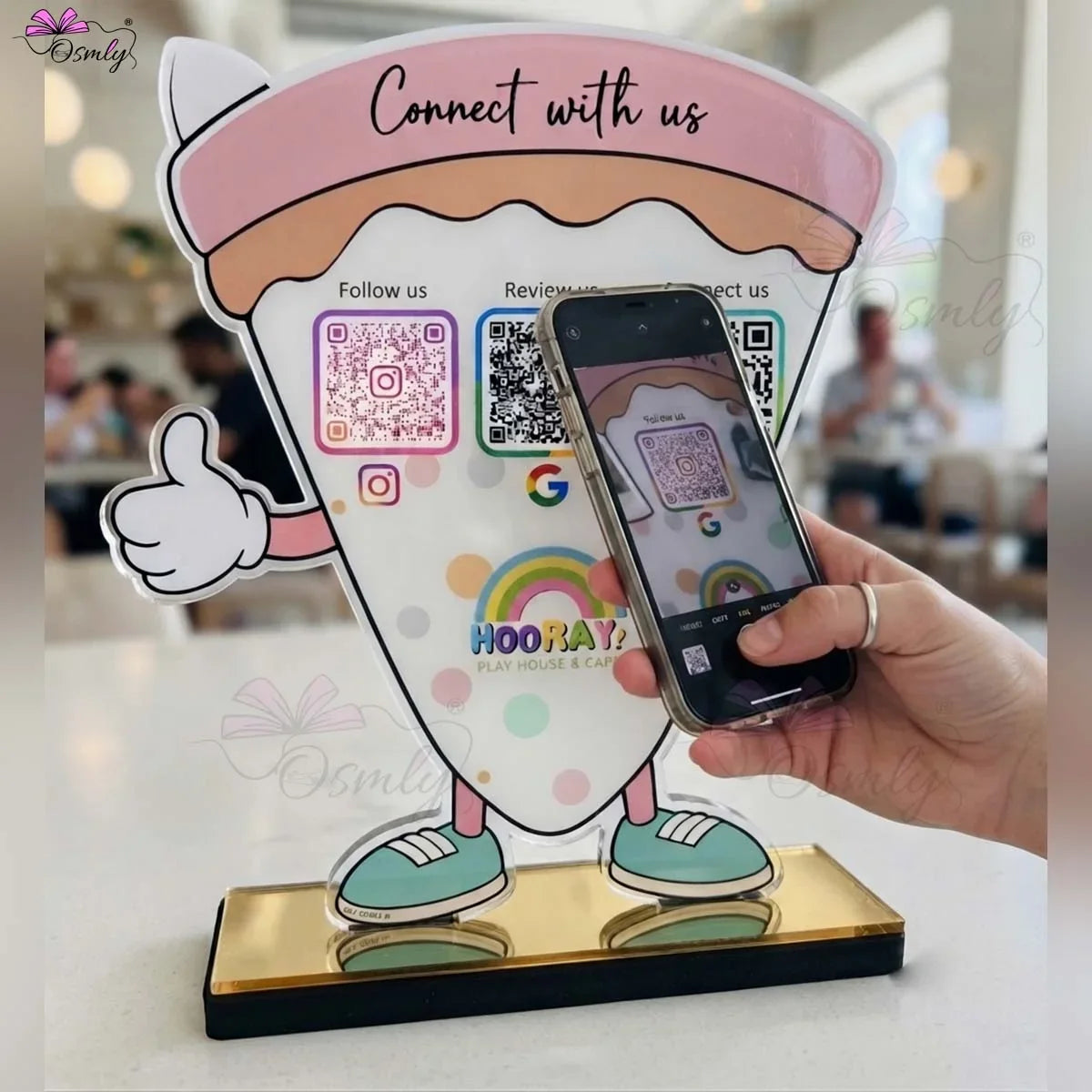 Customized Pizza QR Stand