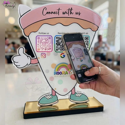 Customized Pizza QR Stand